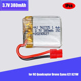 3.7V 380mAh lipo battery for SYMA X21 X21W x26 X26A drone RC quadcopter spare