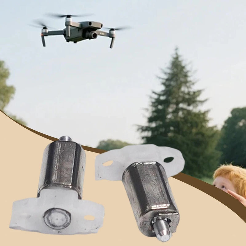 Metal drone arm axis shaft set with mounting brackets, two-piece, dark gray
