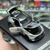 MJ 1:64  AMG GT Black Series Alloy Model Car with Full Opening Parts
