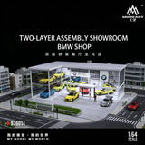 Diorama 1/64 Scale Diecast Car Garage Model LED Street Building Display Case US