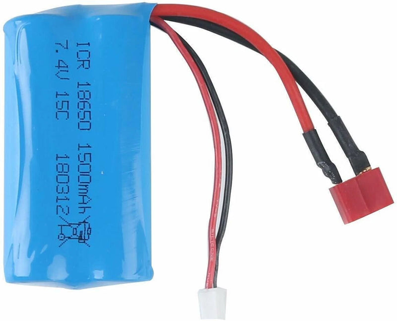 2S Lipo Battery 1500mAh 7.4V T-Plug for WLtoys 4WD Rc Cars 12403 12401 12402 1PC