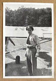 VTG 7x9?? B&W 1950s Photo Ultralight Airplane AVIATION Aircraft Pilot Uniform COA