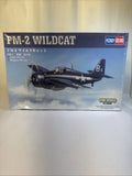 HobbyBoss 1:48 plastic model kit box with FM-2 Wildcat aircraft artwork