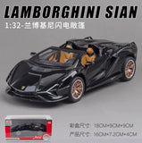 1:32 Lamborghini Sian Convertible Supercar Alloy Car Model Diecast Toy Vehicle