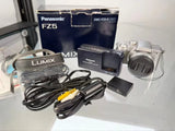 Panasonic DMC-FZ5 Digital Camera Silver Body with Lens Hood Excellent Condition