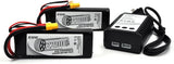 2 Pack 11.1V 2200mAh 35C Li ion Battery XT60 Plug for FPV Drone RC Aircraft