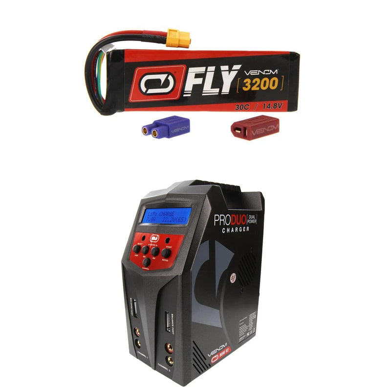 Venom Fly 30C 4S 3200mAh 14.8V LiPo Battery and Pro Duo Charger Combo