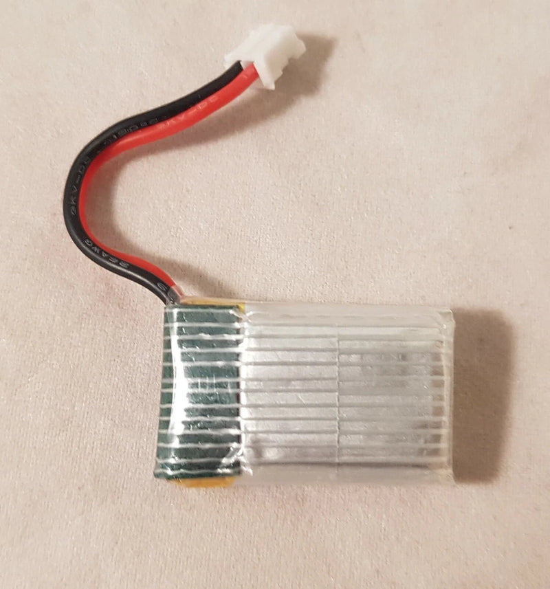 3.7V 150mAh LiPo drone battery with red/black lead and white connector