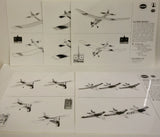 Lot of 5 Cox Hobbies Black & White Photographs Hurricane, 2 E-Z Bee & More