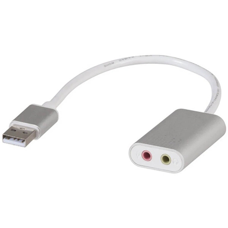 Quality Converter USB 2.0 to Audio/Mic 3.5mm Plug and Play No Drivers Required