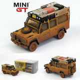 MINIGT 1:64 Land Rover Defender 110 Camel Trophy Winner UK 1989 Alloy Model Car