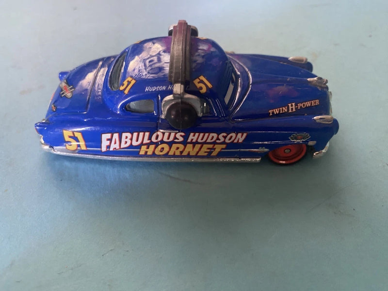 Disney Pixar Cars Pit Crew Headset Fabulous Hudson Hornet Doc Hudson #51 Diecast