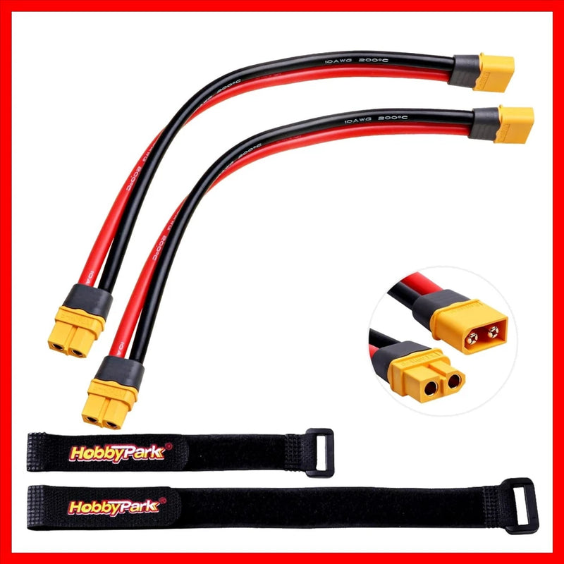 XT60 Male to Female Adapter Connectors Converter Plugs with 10AWG Gauge Cable... Converter