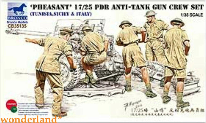 Bronco #CB35135 1/35  Pheasant 17/25 Pdr Anti-Tank Gun Crew Set