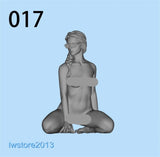 1/43 Kneel Naked Girl Scene Props Miniatures Figures Model For Cars Vehicles Toy