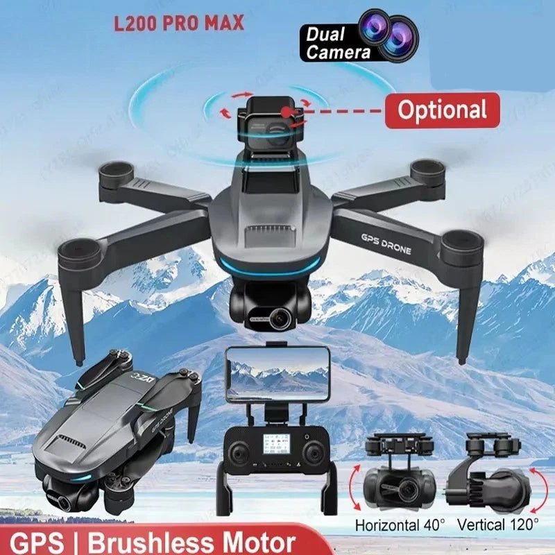 Dual-camera 5G drone with dual-axis gimbal and obstacle avoidance sensors