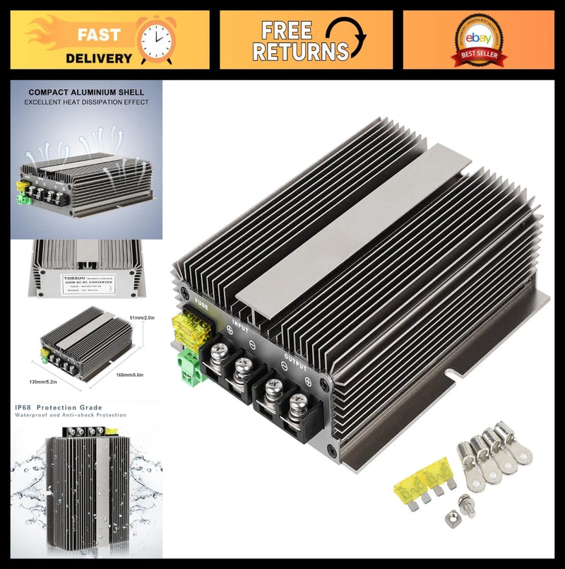 600W High Power Voltage Reducer DC 48V 60V 72V to DC 12V Buck Converter 50A Wate