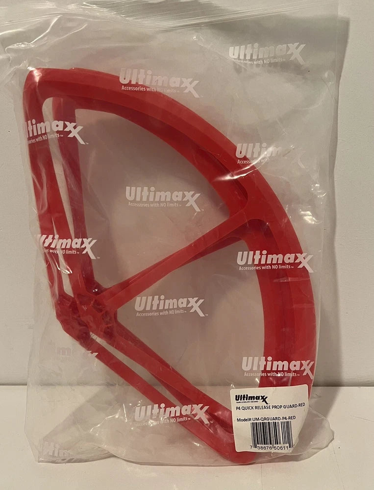 ULTIMAXX P4 quick release prop guard, red, in clear retail bag