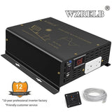Power Inverter 1500W Pure Sine Wave 24V DC to 120V AC Remote Switch Car Truck