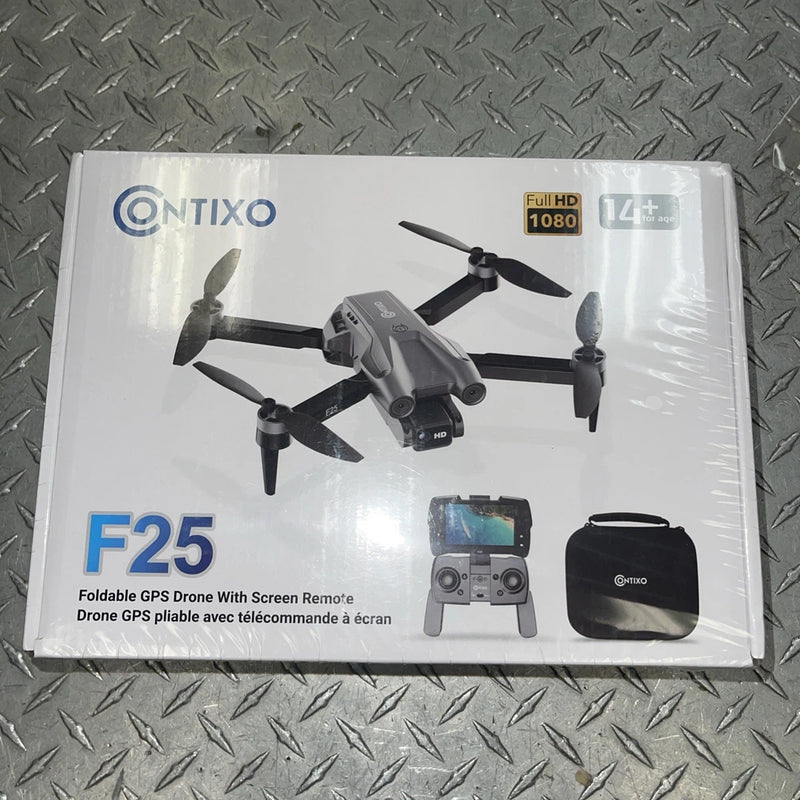 Contixo F25 foldable drone kit box with remote and camera
