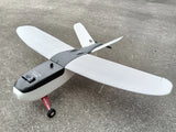 Mini delta-wing RC FPV plane kit, white foam body with black nose and prop