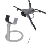 Desktop display bracket stand with circular base ring and U-shaped arm, gray