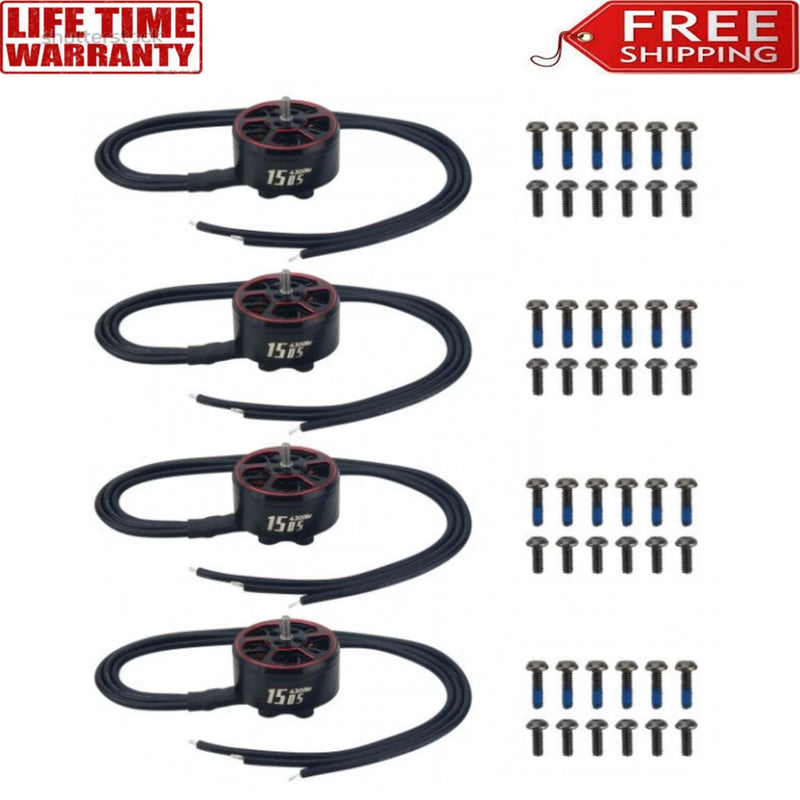 4 brushless FPV motors with wire leads and mounting screws set
