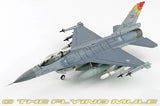 Hobby Master 1:72 F-16A fighter jet model, gray with tail markings and missiles