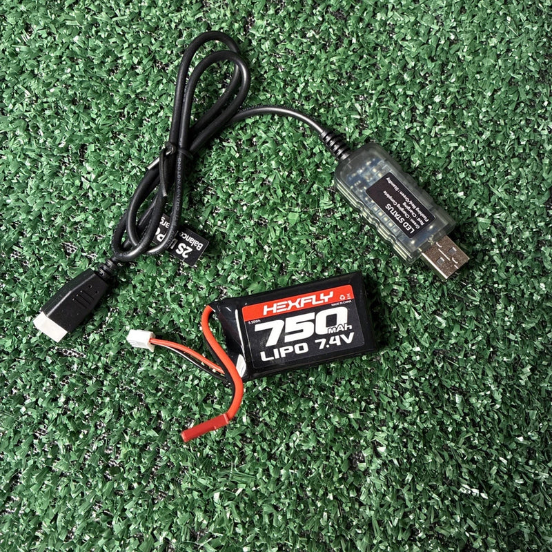 Redcat Ascent 18 750mAh 7.4v International Scout ii Battery and Charger Battery