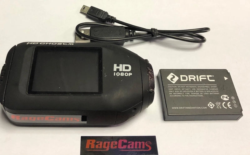 DRIFT GHOST 1080P HELMET CAMERA SPORTS CAM BATTERY USB CABLE 6 MONTH WARRANTY