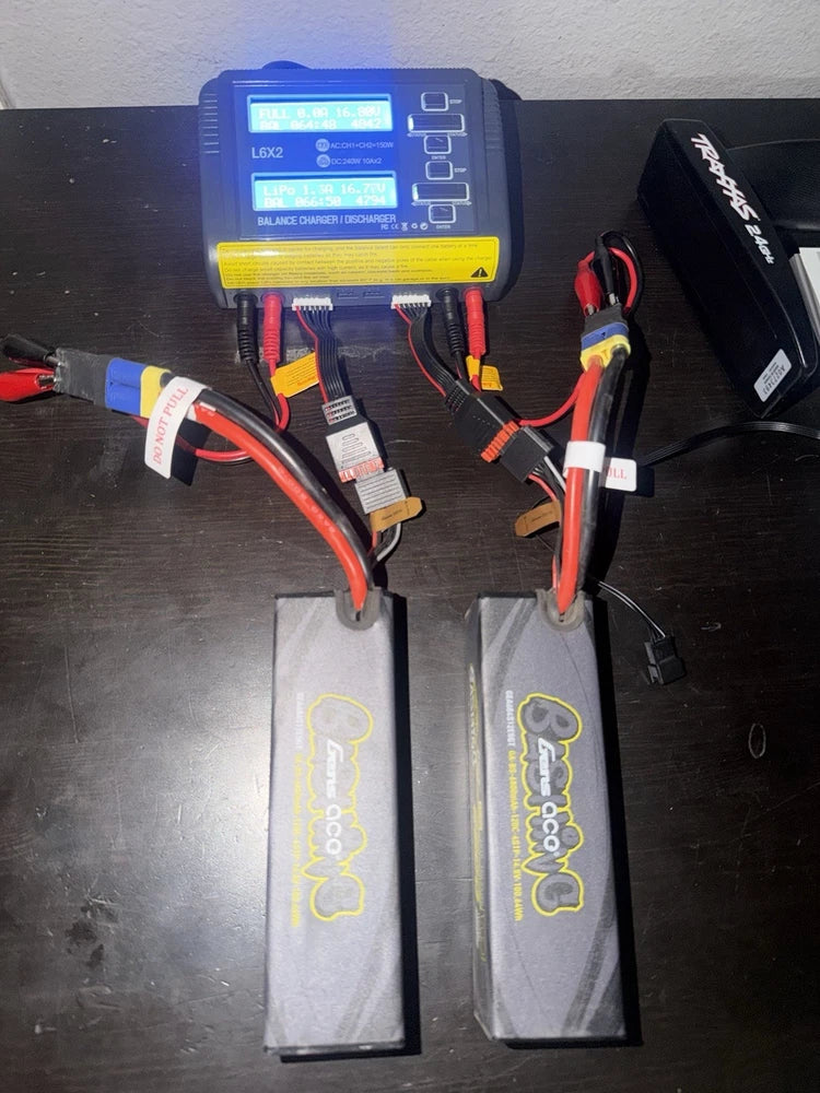 2x Gens Ace 6800mAh G-Tech 4S Bashing Series Hardcase LiPo Battery 120C 14.8V Battery