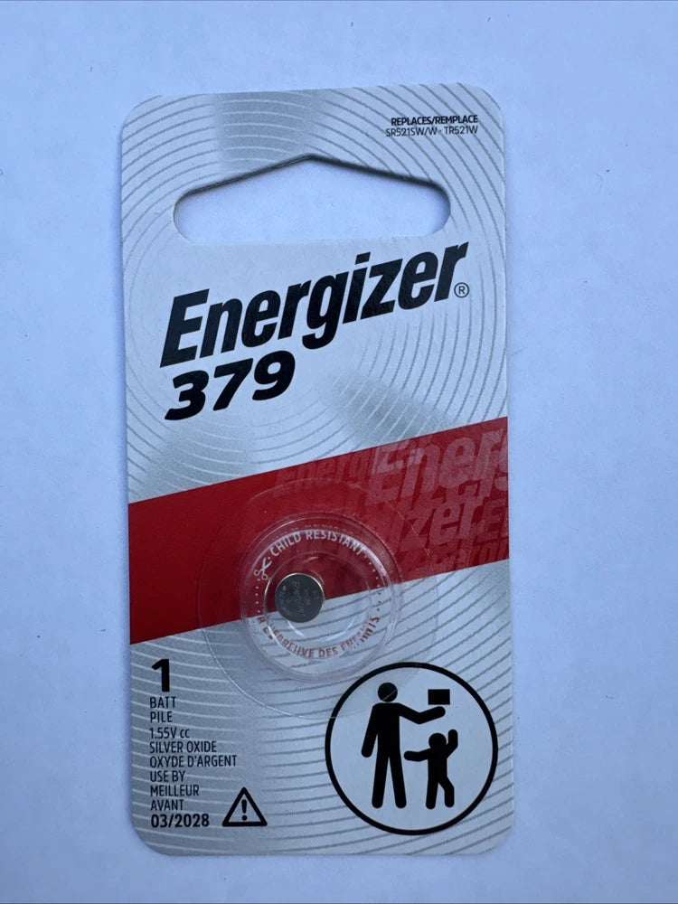 (60-pk) Energizer 379 Silver Oxide Button Cell Battery Model: 379BPZ 2028 Battery