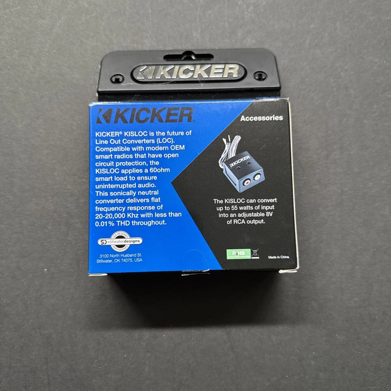 Kicker KISLOC2 2-Channel Line Output Converter 8V 55W Speaker Wire to RCA NEW
