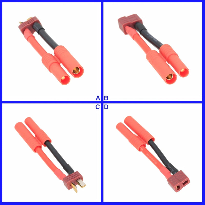 XT90 to HXT 4mm Male/Female 12AWG 2" Cable Adapter For RC LiPo Battery Truck