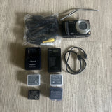 Panasonic LUMIX DMC-TZ5 9.1MP Blue Digital Camera W/ Battery, Charger No SD card