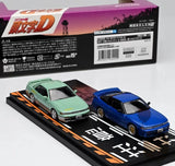 1/64 vol 20 Initial Text D Set S13 Car Alloy Model Car Diecast Hobby Blue/Green
