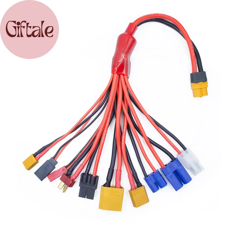 10 in 1 RC Lipo Battery Charger Adapter XT60H Multi Connector Cable Battery