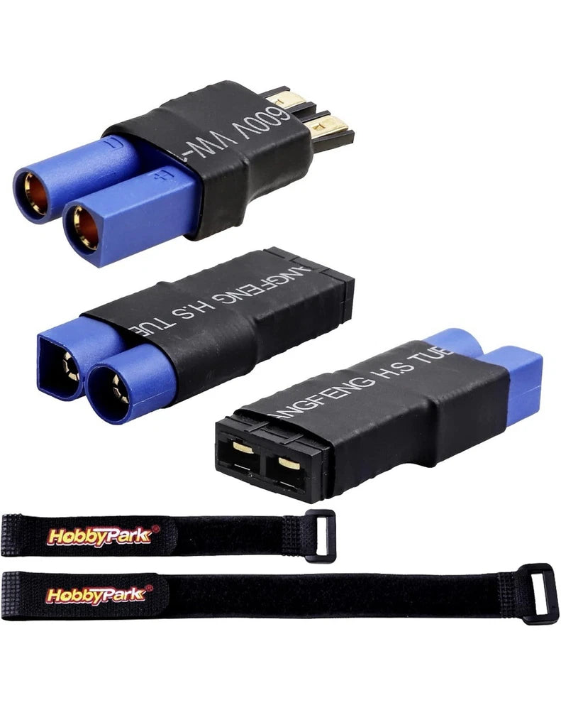 Hobbypark RC Battery Adapter from Traxxas TRX to EC5 Plug/Slash / Rustler/ Etc Battery