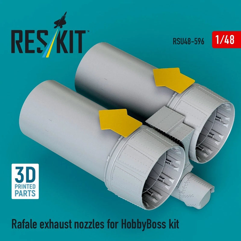 1/48 resin jet exhaust nozzles, two-piece cylindrical set with inner detail