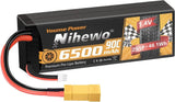 2S Lipo Battery 7.4V 6500mAh 90C RC Car Battery Hard Case with XT60 Tr Plug