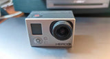 GoPro HERO3 preowned action camera front with large lens and power button