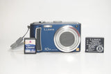 Panasonic LUMIX Lumix DMC-TZ5 9.1MP Digital Camera - Blue - Works
