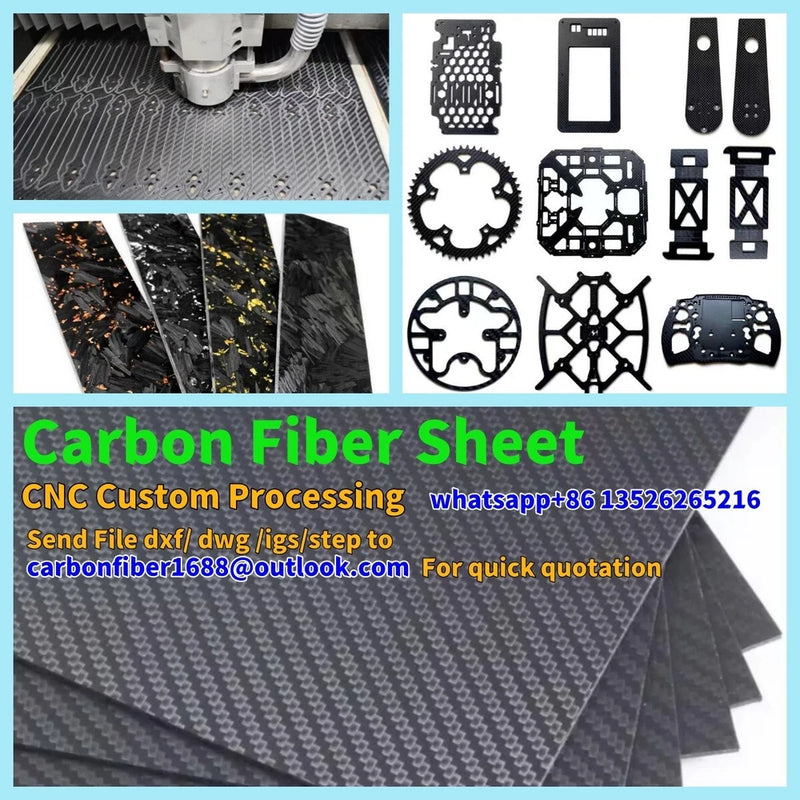 Carbon Fiber Sheet Panel Cutting Carbon Plate CNC Process FPV Frame Arm Frame