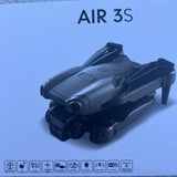 Foldable GPS drone with 4K camera, dark gray body, front camera pod