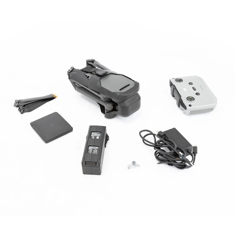 DJI Mavic 3 drone kit with controller, battery, cables, propellers, and case