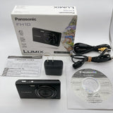 Panasonic LUMIX DMC-FH10 Digital Camera Compact Black Tested Condition