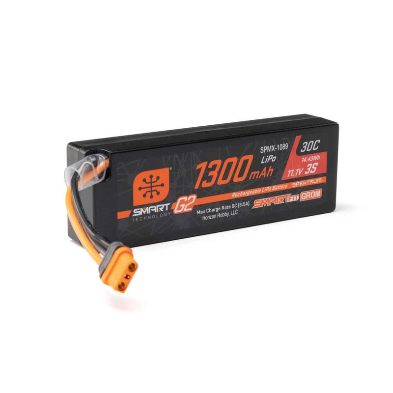 Spektrum Accessories 11.1V 1300mAh 3S 30C Smart G2 LiPo Battery: IC2 - SPMX-1089 Battery