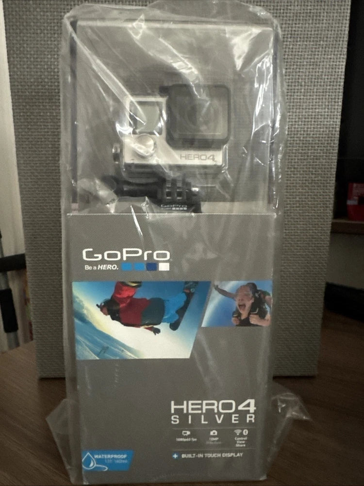 Brand New Sealed GoPro HERO4 Silver Action Camera w/ Rechargeable Battery