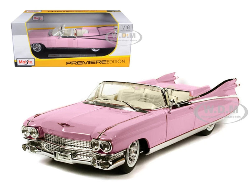 1959 CADILLAC ELDORADO BIARRITZ PINK  1/18 DIECAST MODEL CAR BY MAISTO 36813