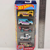 Hot Wheels Metro Sketch 5-Pack Ford Transit Connect Mighty K HW Fast 4WD Cars
